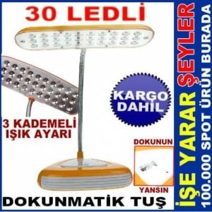 30 LED ŞARJLI HAREKETLİ MASA LAMBASI DOKUNMATİK AÇ-KAPA TUŞLU