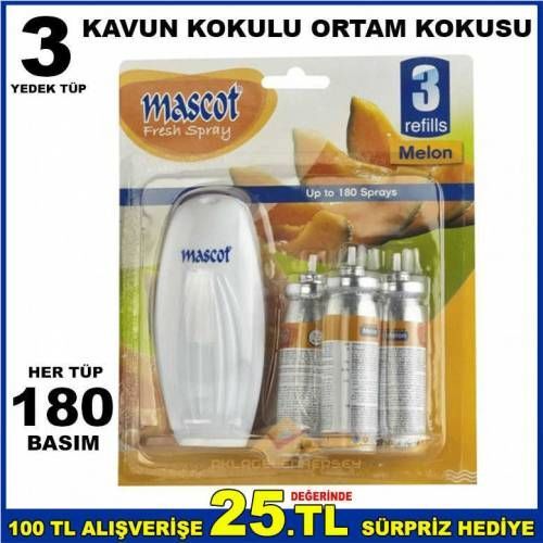 MASCOT 3 YEDEKLİ DOKUNMATİK SPREY ORTAM KOKUSU