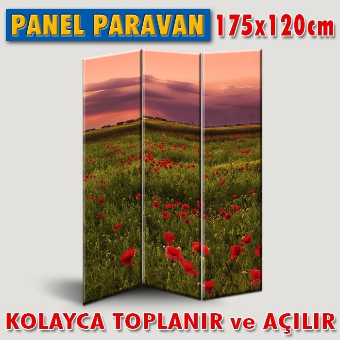 GÖRSELLİ KATLANIR PANEL BÖLME SİSTEMİ - GELİNCİKLERLE GÜNE BAKMAK