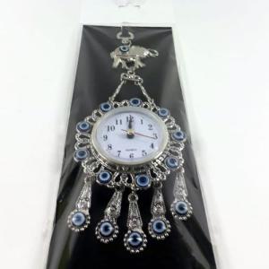 Nazarlık Filli Saat İşlemeli Duvar Süsü 27 Cm 925 Gümüş kaplama