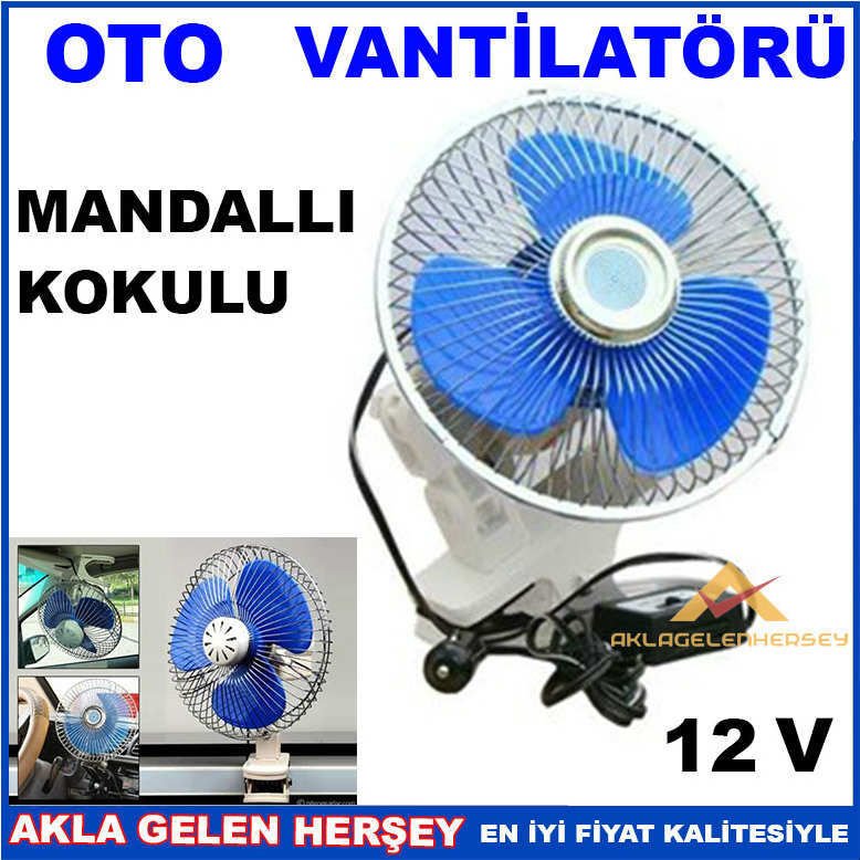 12VDC-6 KOKULU SERİNLETİCİ OTO VANTİLATÖRÜ