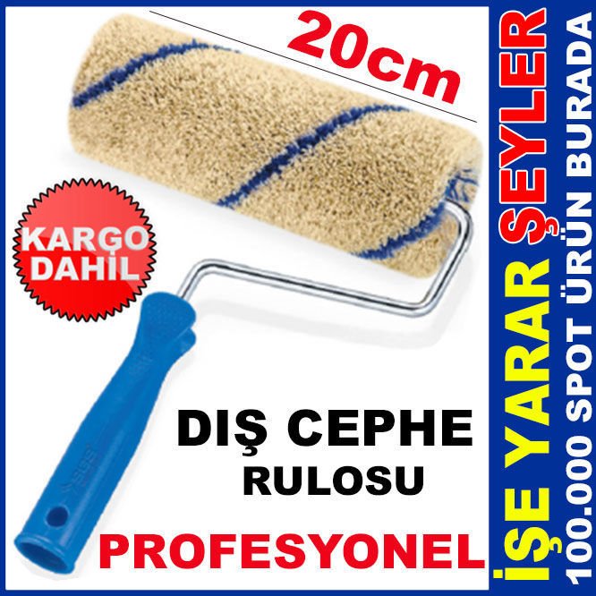 20cm FIRÇA EBATI PROFESYONEL DIŞ CEPHE RULOSU KD