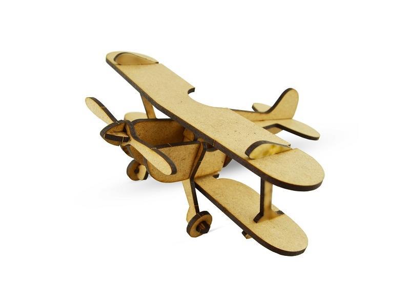 Eğitici ve Öğretici Sökülüp Takılabilen Ahşap Uçak Maketi