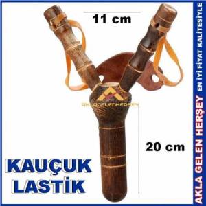 Bambu Ağacından Kauçuk Lastikli Dayanıklı Sapan Uzun Mesafe Menzilli Çocuk Oyuncağı Avcı Sapanı