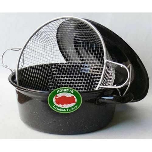 OCAK ÜSTÜ FRİTÖZ PASLANMAZ TEL SÜZGEÇLİ 2.2 LİTRE EMAYE KIZARTMA