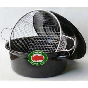 OCAK ÜSTÜ FRİTÖZ PASLANMAZ TEL SÜZGEÇLİ 2.2 LİTRE EMAYE KIZARTMA