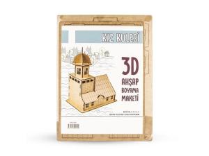 Eğitici ve Öğretici Sökülüp Takılabilen Ahşap Kız Kulesi Maketi