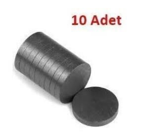 10 adet 17 mm Yuvarlak Standart Mıknatıs