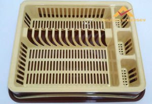 DERİ DESENLİ TABAKLIK KAŞIKLIK BULAŞIK SEPETİ