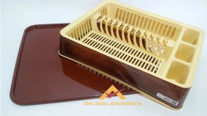 DERİ DESENLİ TABAKLIK KAŞIKLIK BULAŞIK SEPETİ