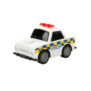 Maxx Wheels 6,5 cm Metal Polis Arabası, Damalı Polis Arabası ve Taksi