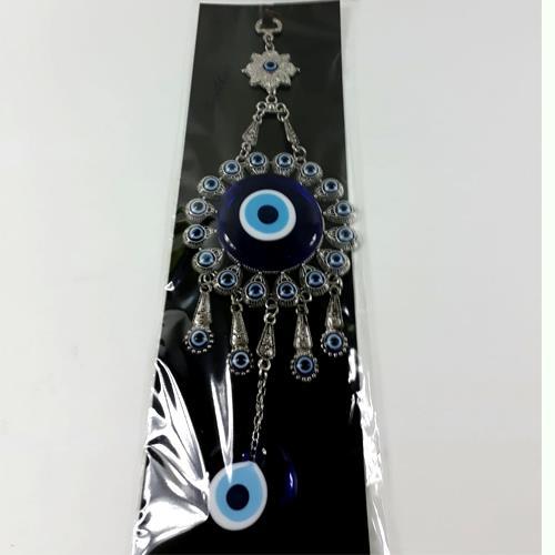 Nazarlık Kalkan İşlemeli Duvar Süsü 35 Cm 925 Gümüş kaplama