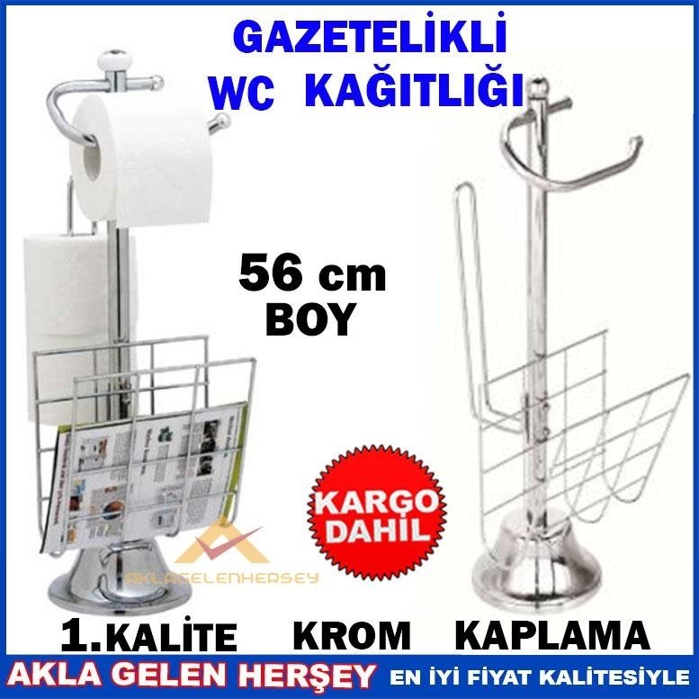 Ücretsiz Kargo GAZETELİK ÜNİTELİ FULL KROM AYAKLI WC KAĞITLIĞI