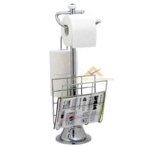 Ücretsiz Kargo GAZETELİK ÜNİTELİ FULL KROM AYAKLI WC KAĞITLIĞI