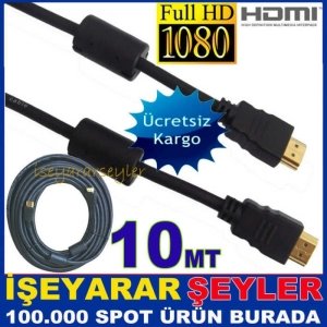 En iyi kalite hdmi kablo 10 metre uzun boy altın uçlu HDMI kablo