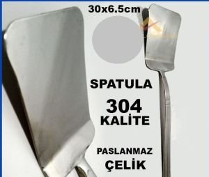 ÖMÜR BOYU GARANTİLİ 304 KALİTE PASLANMAZ ÇELİK SPATULA