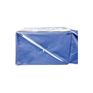 School Bus Mavi 55x25x30 Oturaklı Katlanır Kumaş Oyuncak Kutusu Okul Otobüsü Kapaklı Oyuncak Sepeti