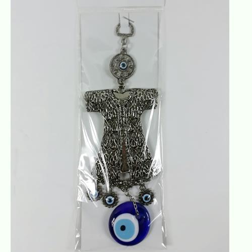 Nazarlık Kıyafet İşlemeli Duvar Süsü 25 Cm 925 Gümüş kaplama