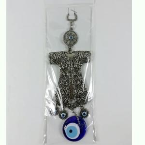 Nazarlık Kıyafet İşlemeli Duvar Süsü 25 Cm 925 Gümüş kaplama