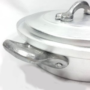 26 Cm Kapaklı Saplı Alüminyum Natural Tencere Yerli Üretim