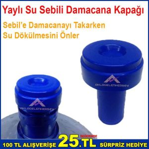 Su damacanası sibop kapağı sebil üzerine su dökülmesini önler,damacana ters çevrilince su akıtmaz