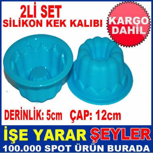 Yuvarlak Silikon Kek Kalıbı Muffinform 2li Set