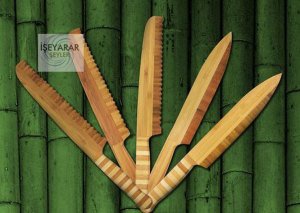 Bambu Sebze Meyve Ve Ekmek Doğrayıcı Bıçak