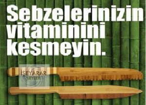 Bambu Sebze Meyve Ve Ekmek Doğrayıcı Bıçak