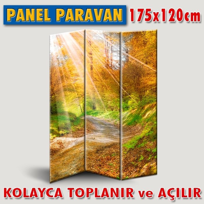 GÖRSELLİ KATLANIR PANEL BÖLME SİSTEMİ - SARI MEVSİM