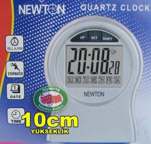 ŞEFFAF LCD EKRANDA ALARMLI DİJİTAL MASA SAATİ