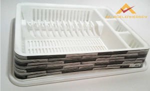 TAŞ DESENLİ TABAKLIK KAŞIKLIK BULAŞIK SEPETİ