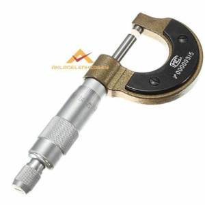 0.01mm Hassasiyet Mekanik Mikrometre Ölçüm Aleti