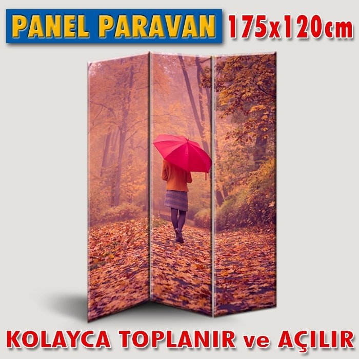 GÖRSELLİ KATLANIR PANEL BÖLME SİSTEMİ - SONBAHAR YAPRAKLARIYLA