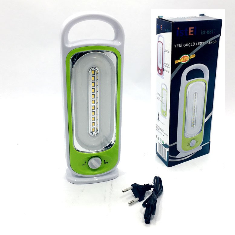 Şarjlı Sarı ve Beyaz Loş Işıklı Ayarlı Dimmer Işıldak El Feneri