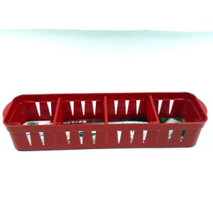 4 Bölmeli Renkli Plastik Çekmece Düzenleyci Çatal Kaşık Kabı