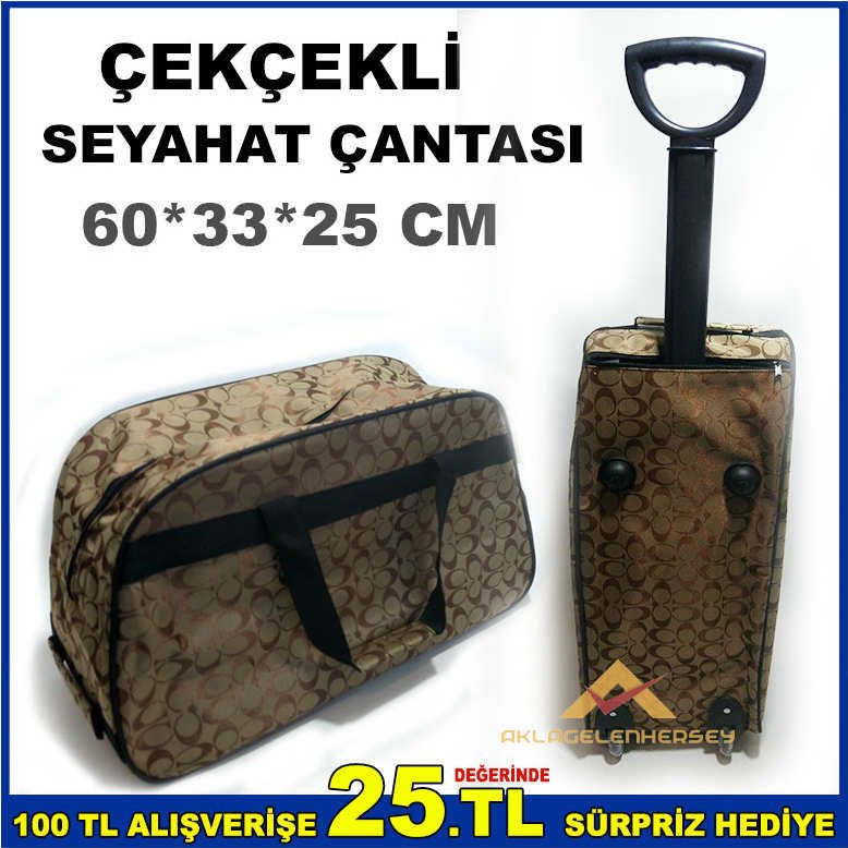 2 GÖZLÜ GİZLİ ÇEKÇEKLİ SEYAHAT ÇANTASI VALİZ-1