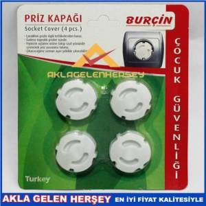 Bebek Ve Çocuk Güvenliği İçin 4 Adet Güvenli, Elektrikten Koruyan Priz Kapağı Priz Kilitleme Kapağı