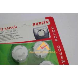 Bebek Ve Çocuk Güvenliği İçin 4 Adet Güvenli, Elektrikten Koruyan Priz Kapağı Priz Kilitleme Kapağı
