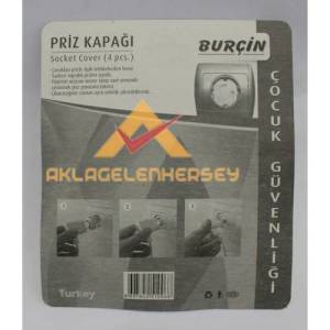 Bebek Ve Çocuk Güvenliği İçin 4 Adet Güvenli, Elektrikten Koruyan Priz Kapağı Priz Kilitleme Kapağı