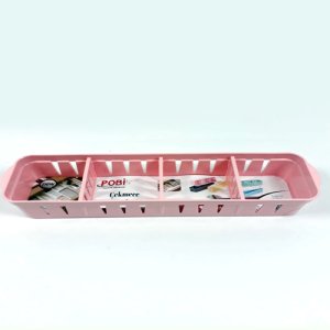 4 Bölmeli Renkli Plastik Çekmece Düzenleyci Çatal Kaşık Kabı