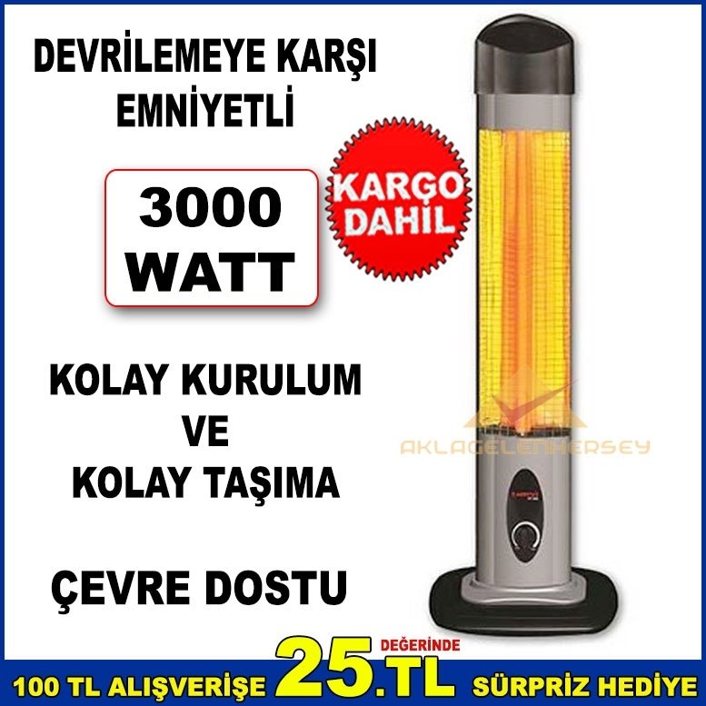3000W YÜKSEK VERİM UZUN ÖMÜRLÜ MİCATRONİK ISI İNFRARED DİKEY SOBA