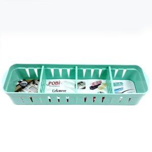 4 Bölmeli Renkli Plastik Çekmece Düzenleyci Çatal Kaşık Kabı