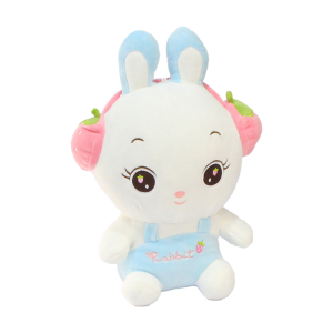 Çilek Kulaklıklı Tavşan Peluş Oyuncak 30 cm 1 adet