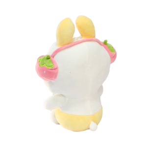 Çilek Kulaklıklı Tavşan Peluş Oyuncak 30 cm 1 adet