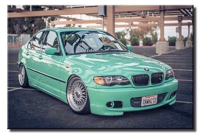 FISTIK YEŞİLİ BMW 6 değişen ölçü ORİJİNAL KANVAS TABLO