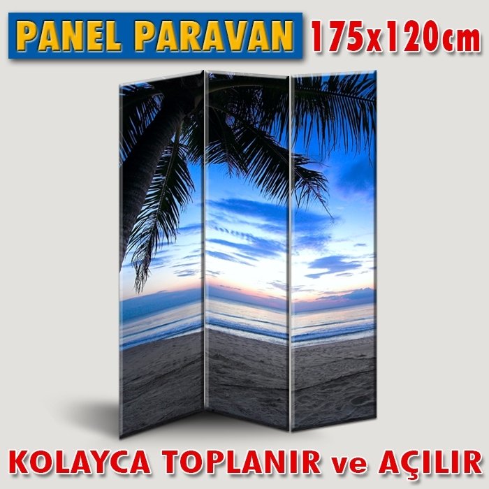 GÖRSELLİ KATLANIR PANEL BÖLME SİSTEMİ - TROPİK GÜNBATIMI