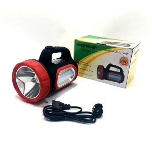 Projektör 3W Ledli Şarj Edilebilir Işıldak El Feneri Kamp Feneri