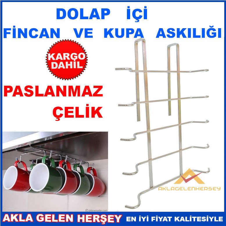 DOLAP İÇİ 8 ASKILI FİNCAN VE KUPA ASKILIĞI