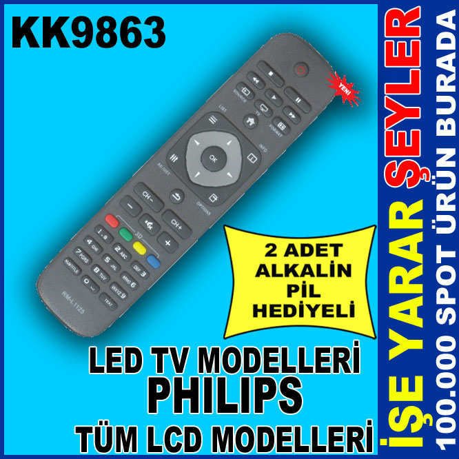 PHILIPS LCD LED TV ORJİNAL TV KUMANDASI RM-L1125