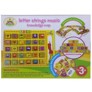 Letter Strings Music Knowledge Map 33 Parça Ahşaptan Oluşan Renkli Görsel Algıyı Geliştiren Eğitici Oyuncak
